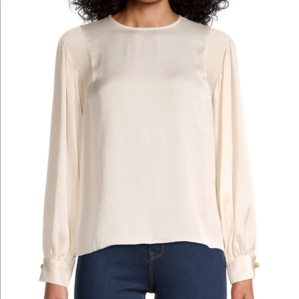 Vince smocked chiffon blouse